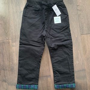 BNWT 2T fleece-lined twill pants
